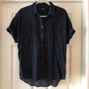 Madewell eyelet button down shirt